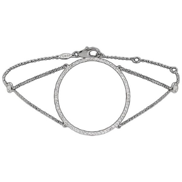 Mesure et art d temps - Diamonds and White Gold Circle of Life Bracelet