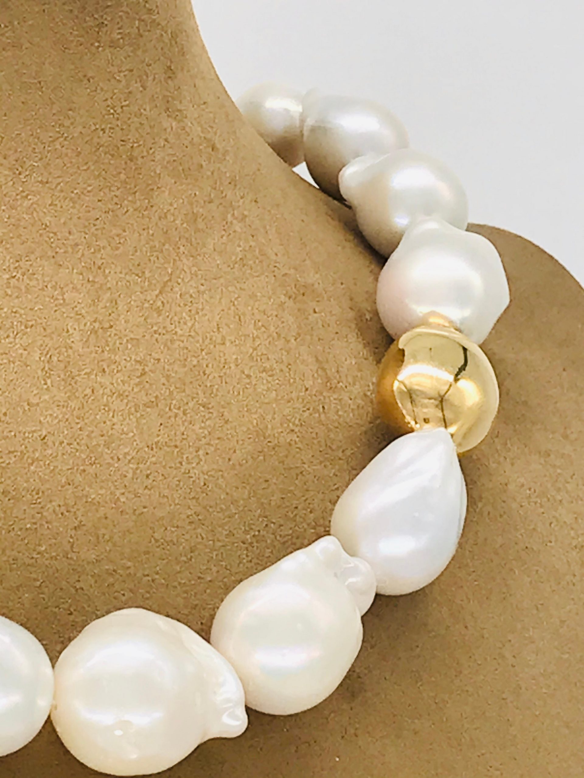 Diamond and pearl Bakelite natural pearl necklace