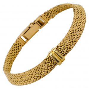 Mesure et art du temps - Yellow Gold Bracelet 18 Karat Mesh Braided