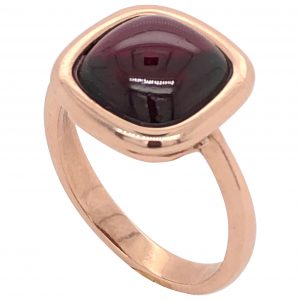 Mesure et art du temps - Red Garnet on Rose Gold Ring
