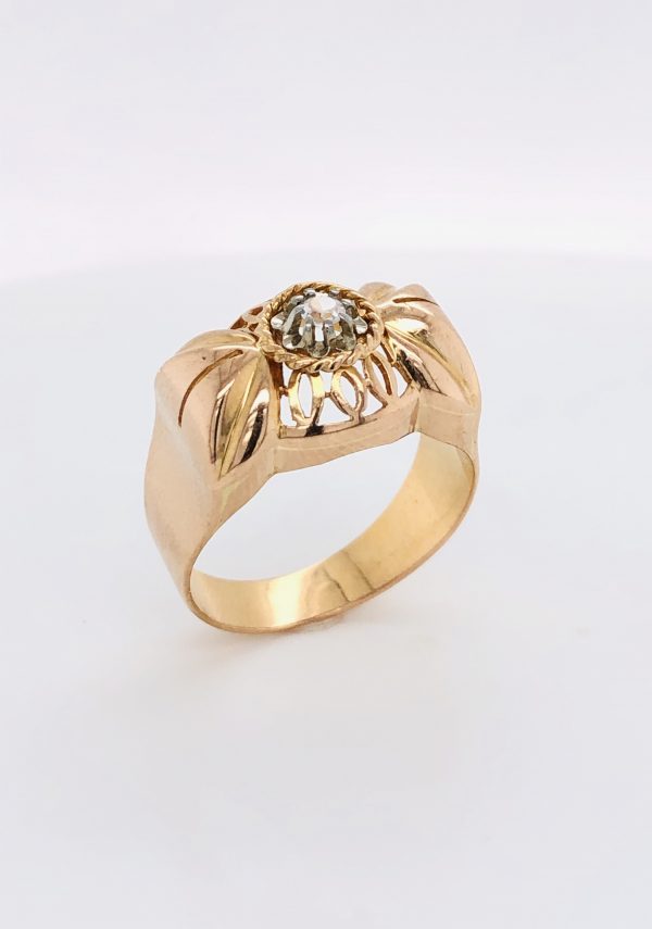 Mesure et art du temps - Ring White Quartz an Rose Gold