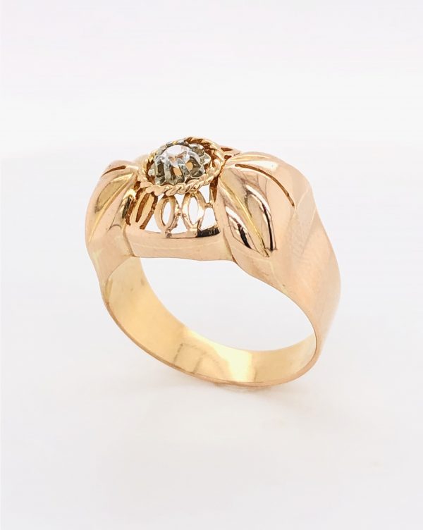 Mesure et art du temps - Ring White Quartz an Rose Gold