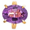 Mesure et art du temps - 18 Karat Yellow Gold Ring with an Amethyst