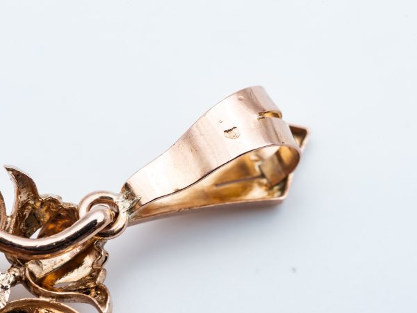 Mesure et art du temps - 18 Karat Rose Gold Pendant with 3 Fine Pearls. Perles de cultures - Or Rose - Pendentifs - Collier