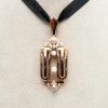 Mesure et art du temps - 18 Karat Rose Gold Pendant with 3 Fine Pearls. Perles de cultures - Or Rose - Pendentifs - Collier