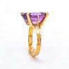 Mesure et art du temps - 18 Karat Yellow Gold Ring with an Amethyst