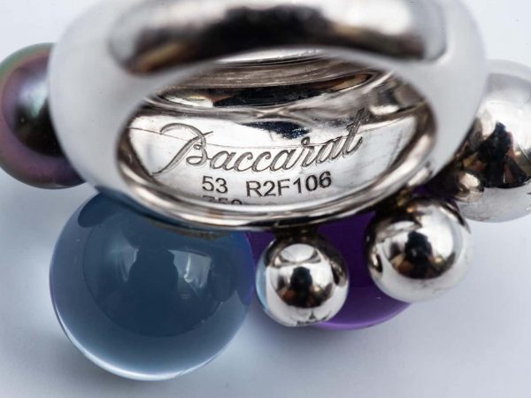 Mesure et art du temps - Baccarat Gold, Pearl, Crystal and Diamond Rings
