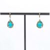 Mesure et art du temps 18 ct White Gold Pendant Earrings with Tsavorite, Turquoise, Topaz and Diamonds