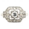 Mesure et art du temps - 18 Karat White Gold Ring with Diamonds