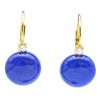 Mesure et art du temps - 18k Yellow Gold Diamond and Lapis Lazulis Drop Earring
