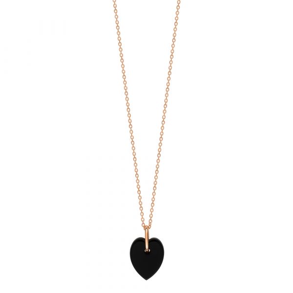 Mesure et art du temps - Skip to the beginning of the images gallery ANGÈLE MINI ONYX HEART ON CHAIN Gynette NY. Bijoutier Joaillier France Vannes
