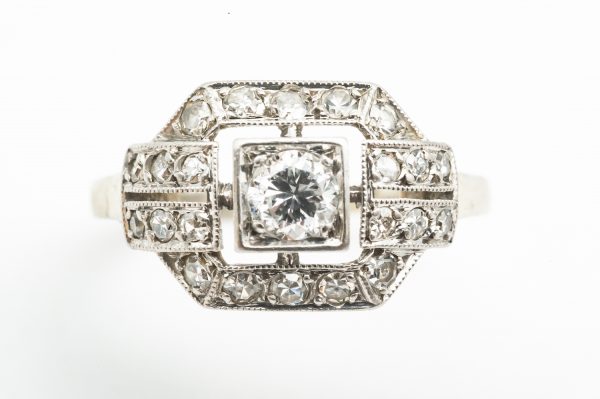 Mesure et art du temps - 18 Karat White Gold Ring with Diamonds. Diamants - Or 18 Carta - Or Blanc - OR Jaune - Bague - Bijoutier - Joaillier