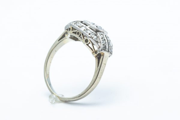 Mesure et art du temps - 18 Karat White Gold Ring with Diamonds. Diamants - Or 18 Carta - Or Blanc - OR Jaune - Bague - Bijoutier - Joaillier