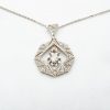 Mesure et art du temps - Necklace Geometric Pendant 18 Carat White Gold with Diamonds and Articulated Dia. Bijoutier - Joaillier - France - Vannes