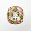 Mesure et art du temps - Yellow Gold Ring Precious stones and Diamonds. Pierres précieuses - Bijoutier - Joaillier - Vannes - France