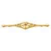 Mesure et art du temps - 18K Yellow Gold Ruby and Pearl Brooch