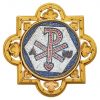 Mesure et art du temps - Antique Religious Brooch Micro Mosaic 18K Yellow Gold