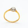 Mesure et art du temps - Yellow Gold and 18 karat White Gold Solitaire Ring with a Diamond 0.23 carat 8 claw Brillant or Rose cut diamond. Size: 52.5 FR, 6 US, L UK . Bijoutier Joaillier France Bretagne