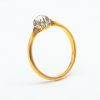 Mesure et art du temps - Yellow Gold and 18 karat White Gold Solitaire Ring with a Diamond 0.23 carat 8 claw Brillant or Rose cut diamond. Size: 52.5 FR, 6 US, L UK . Bijoutier Joaillier France Bretagne