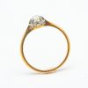 Mesure et art du temps - Yellow Gold and 18 karat White Gold Solitaire Ring with a Diamond 0.23 carat 8 claw Brillant or Rose cut diamond. Size: 52.5 FR, 6 US, L UK