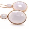 Mesure et art du temps - 18 Karat Yellow Gold Chalcedony Necklace Earrings
