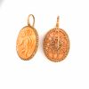 Mesure et art du temps - 18 karat Yellow Gold and Diamond Cameo Coral Earrings Cameo engraved with my hands in a Coral taken up on Yellow Gold 18 carats. The outline of the coral is set with Diamonds. Earrings neck sign