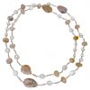 Mesure et art du temps - Necklace of cultured pearl and stones Necklace of pearls and stone to wear in multi row or a single row. Length : 160 cm