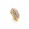 Mesure et art du temps - 18 karat White, Yellow and Pink Gold Ring with diamonds Ring with diamonds for a total of 0.516 carats in a stacked setting, Form B, Quantity 18, Color G. 18 karat Yellow Gold, 18 karat White Gold, and 18 karat Rose Gold make the setting of this ring. Size: 53 FR , M UK, 6.75 US