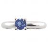 Mesure et art du temps - Solitaire Ring in 18K White Gold with Ceylon Sapphire 0.520 carats Ceylon sapphire mounted on 18k white gold Size 53 FR, M UK, 6.75 US